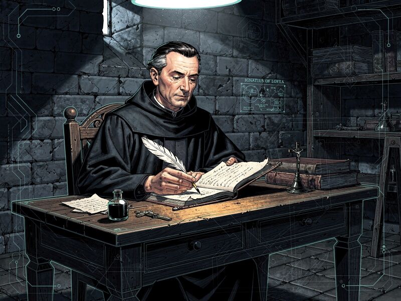 File:Jesuits-Ignatius-of-Loyola-composing-the-Spiritu-54c7f427.jpg